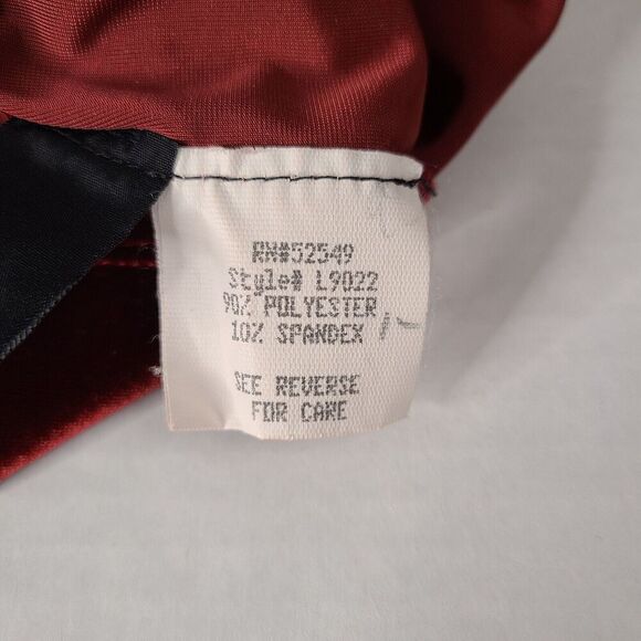 VTG LAUNDRY by Shelli Segal Red Velvet Maxi Dress LG Backless Stretch 3/4 Sleeve - Picture 8 of 12